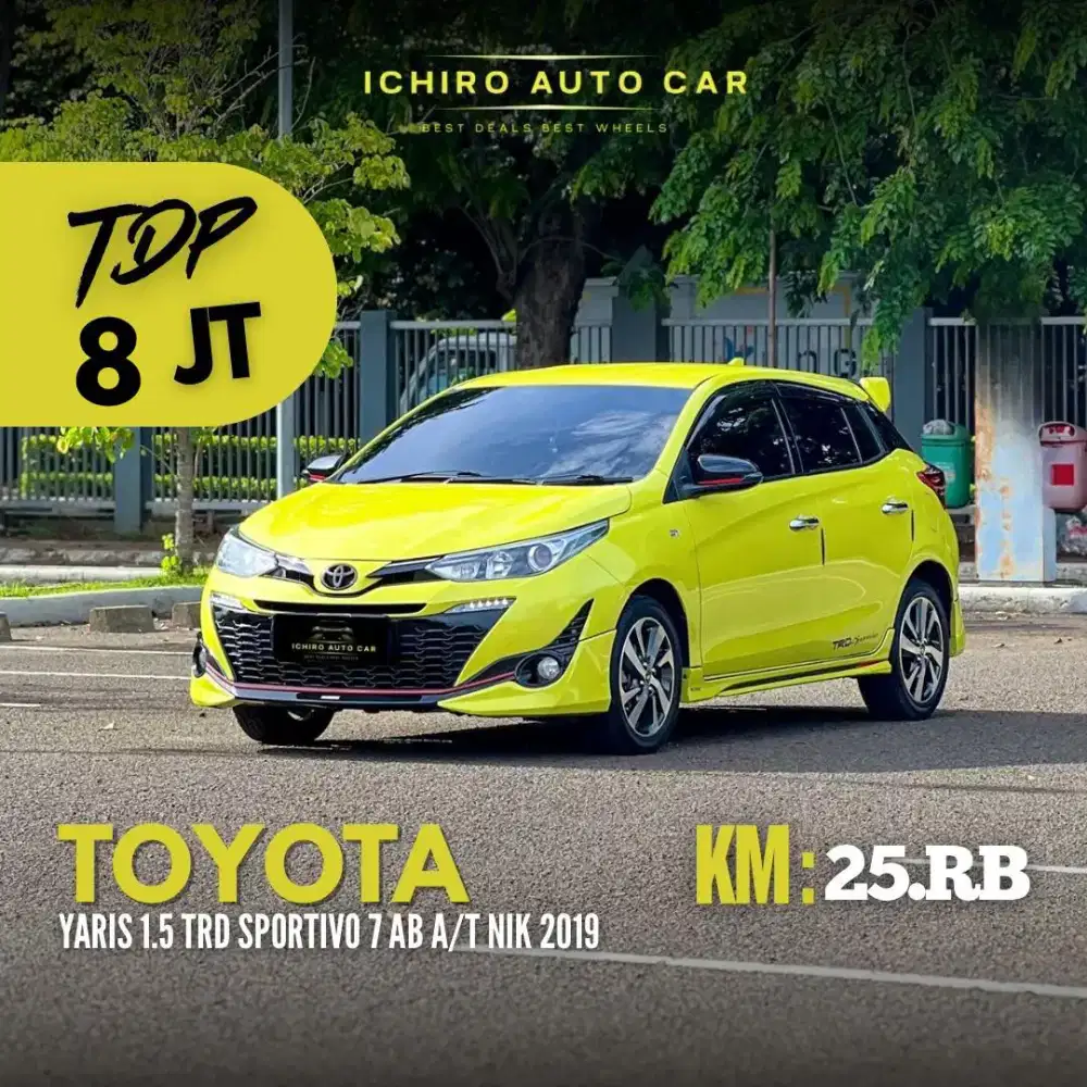 Toyota Yaris TRD 7 Airbag 2019 KM 25Rb Pajak 10.26 Nopol B Ganjil