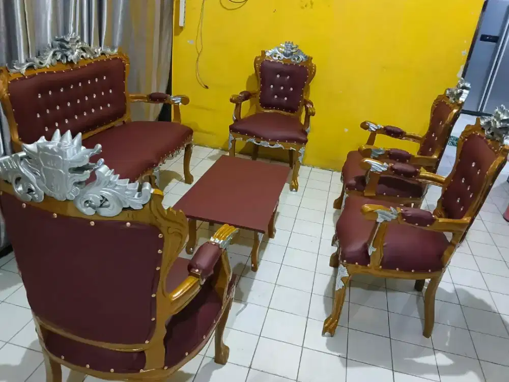 Jual murah 1 set kursi jati