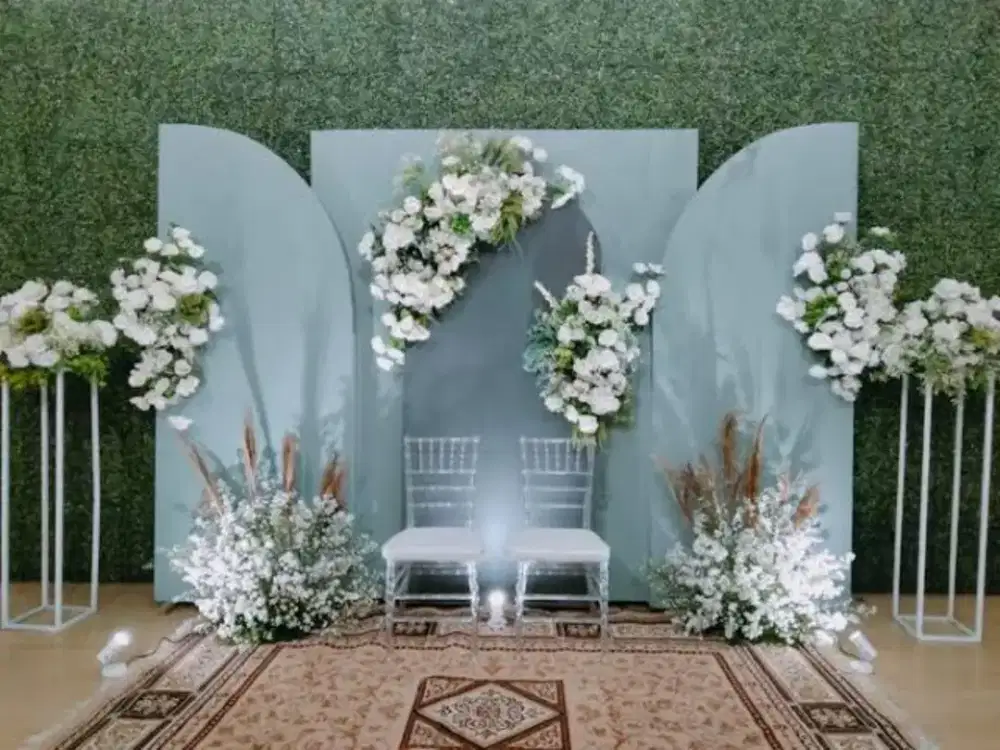 Pelaminan backdroop akad nikahan,syukuran akikah