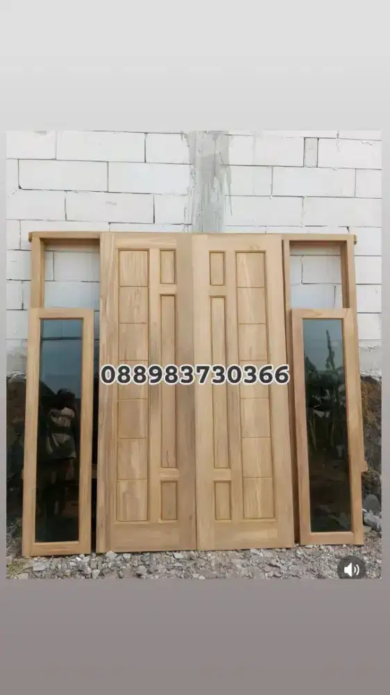 Pintu kamar kayu jati