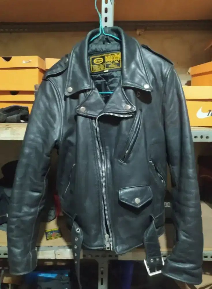 jaket kulit biker second mulus