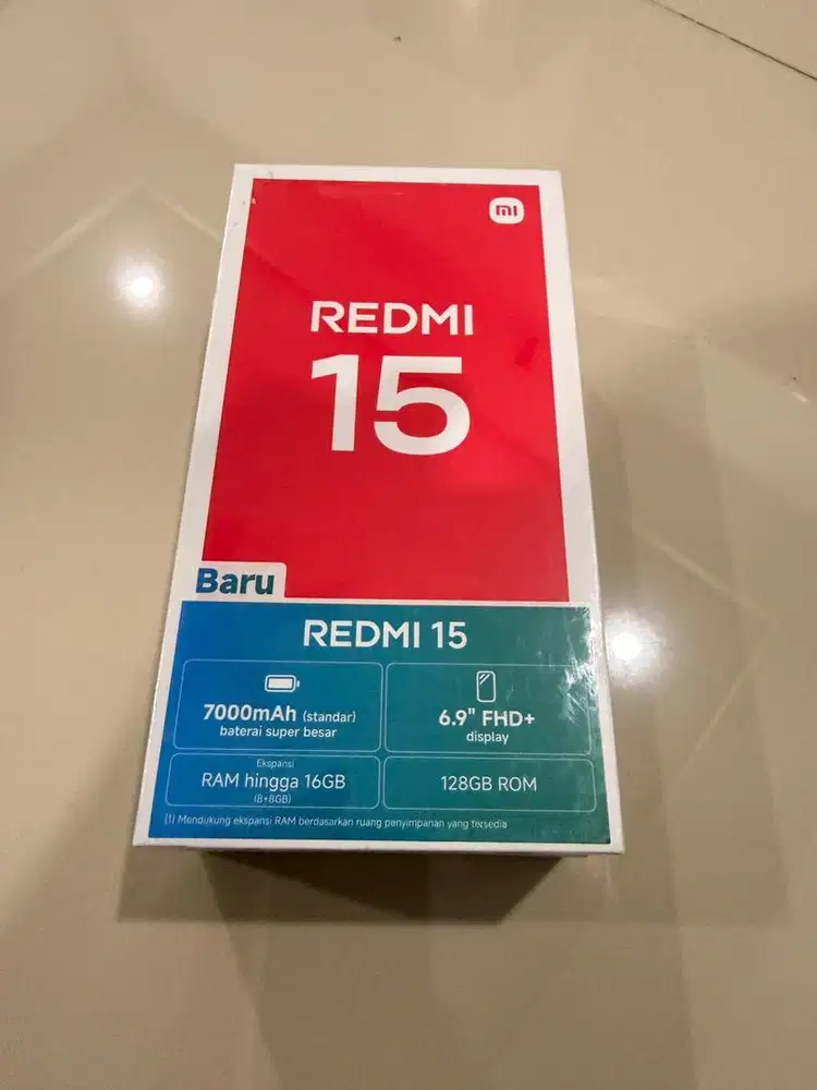 Xiaomi Redmi 15 8/128GB Midnight Black Baru Segel Garansi Resmi
