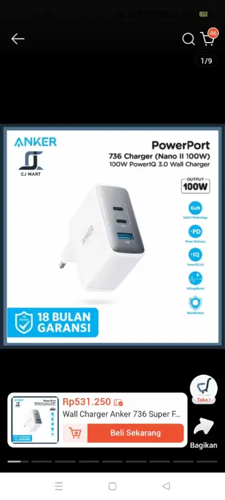 Charger anker 100W
