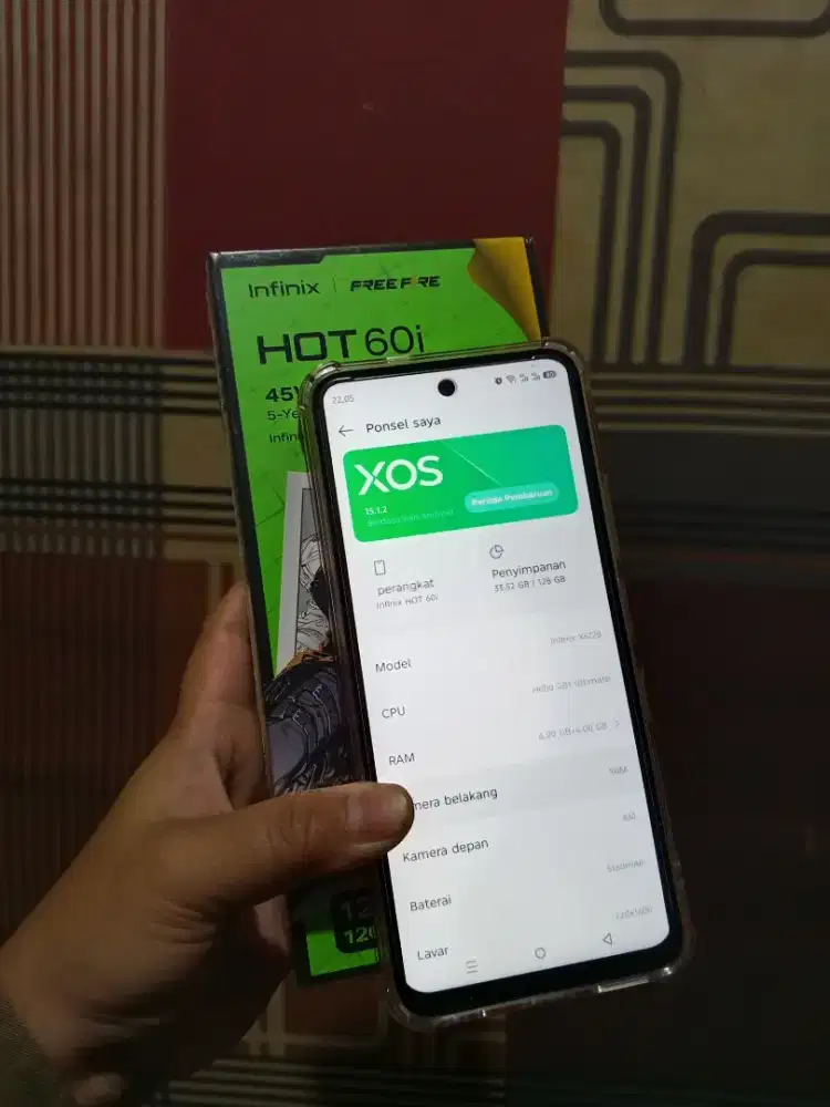 Infinix hot 60i ram 6+6/128 GB fullset