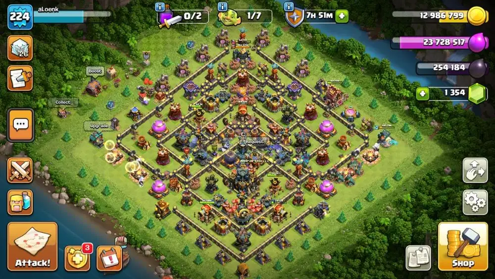 Akun COC (Clash Of Clans) Th 17 Semi Max