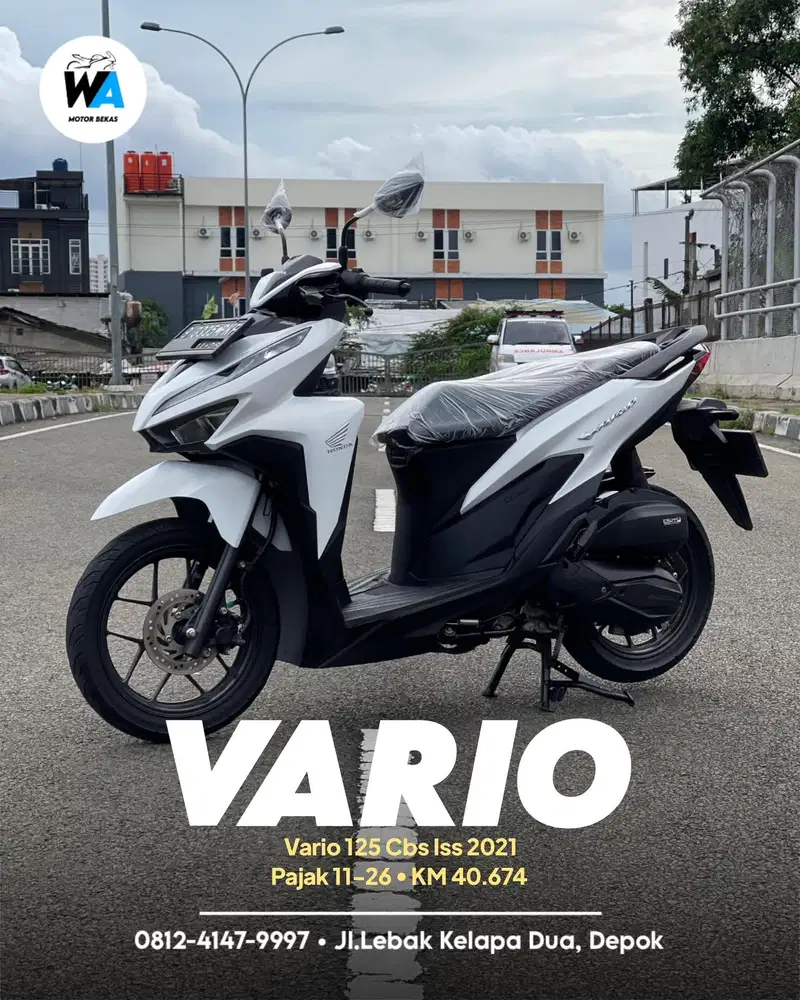 DP 1 JUTA Honda Vario 125 Cbs Iss Tahun 2021 Cash/Kredit