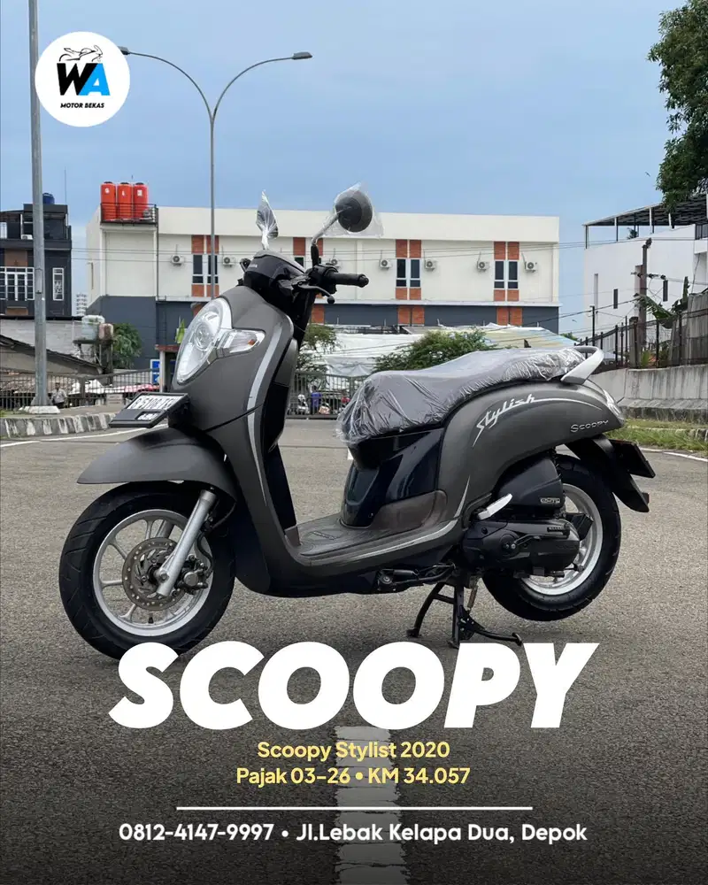 DP 500 RIBU Honda Scoopy Stylist Tahun 2020 Cash/Kredit