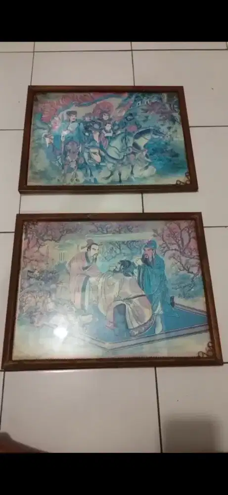 Lukisan cina kertas antik kuno