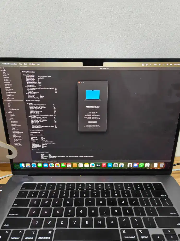 Macbook Air M2 15 INCH, 16/256 Silver