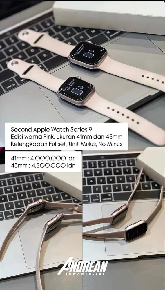 Second Apple Watch Seri 9 Pink Edition