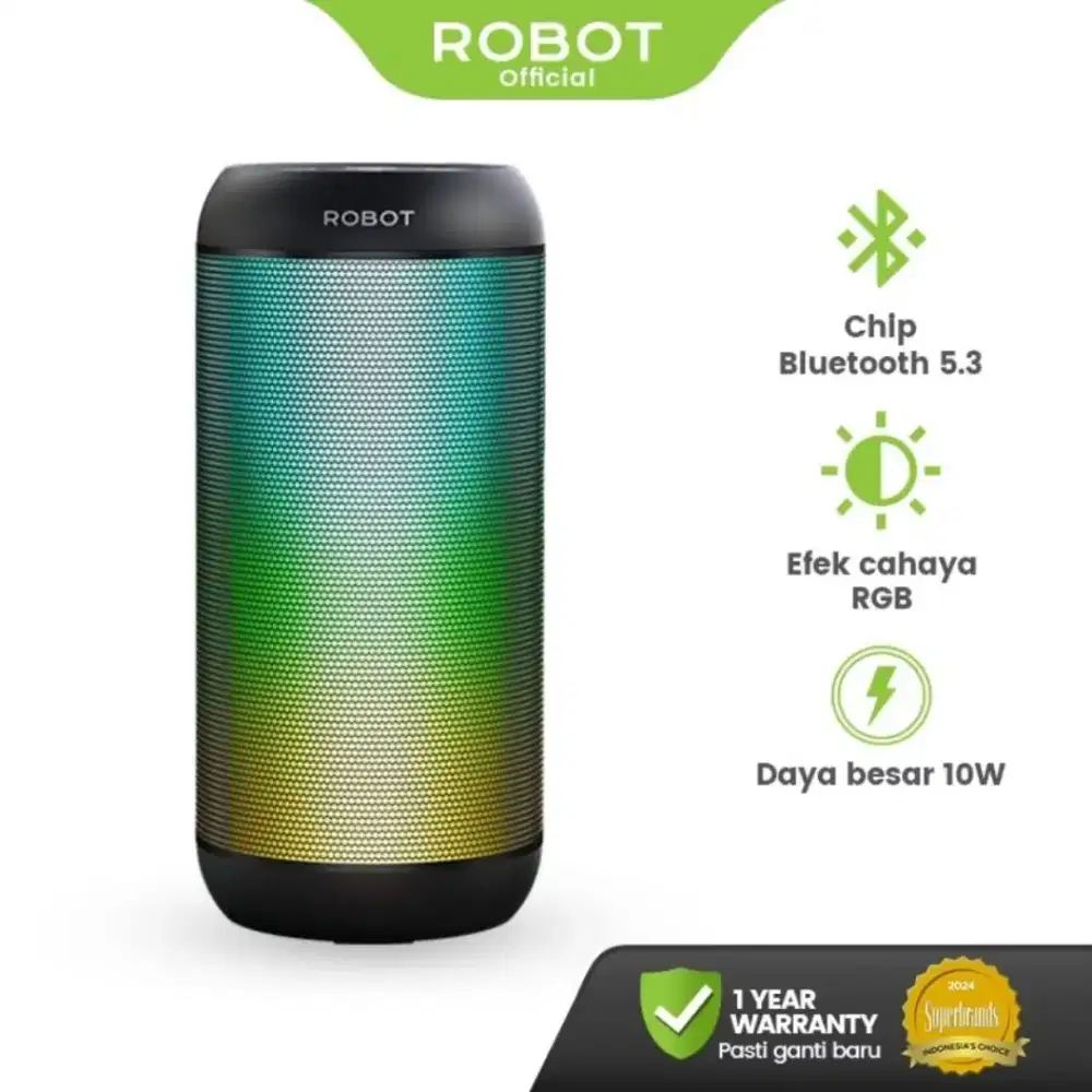 ROBOT RB510 Speaker Bluetooth Super Bass Power 10W IPX4 With RGB Light