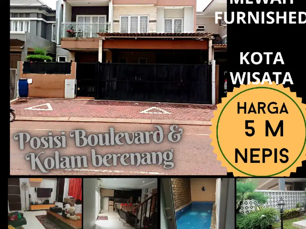 Dijual Rumah rapi siap huni di boulevard dengan private pool