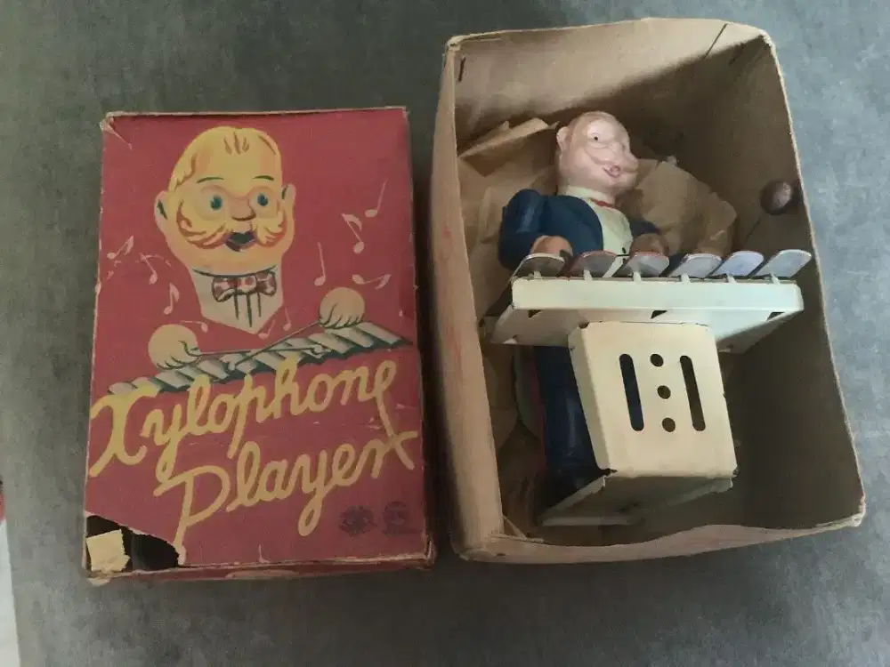 Vintage Japan MT modern toys XYLOPHONE PLAYER mainan antik