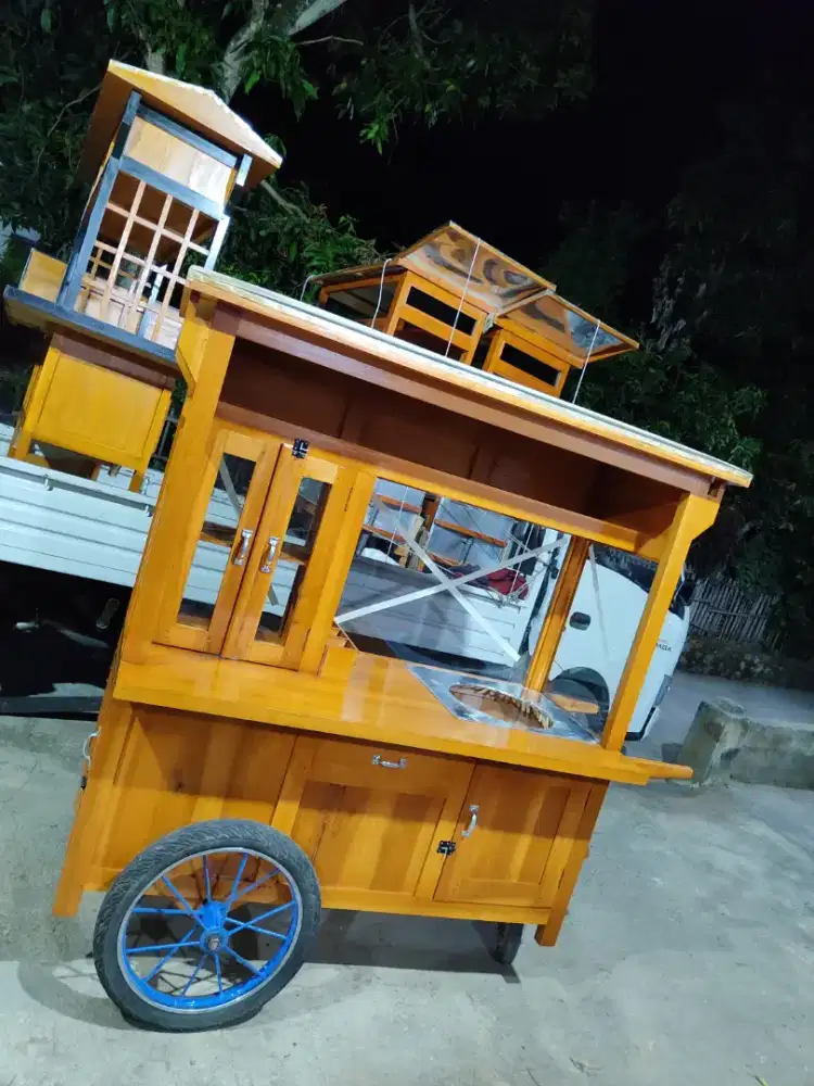 Gerobak Angkringan Bakso Mie Ayam PeceL Bubur Sate Martabak Ronde dlL