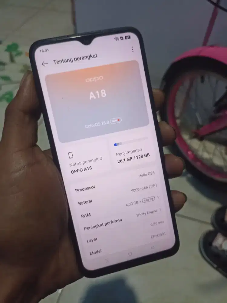 Oppo a18 4/128 hp+cas