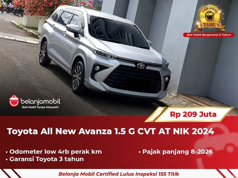 [ GARANSI 5TH ] Toyota All New Avanza 1.5 G CVT AT 2024/2025