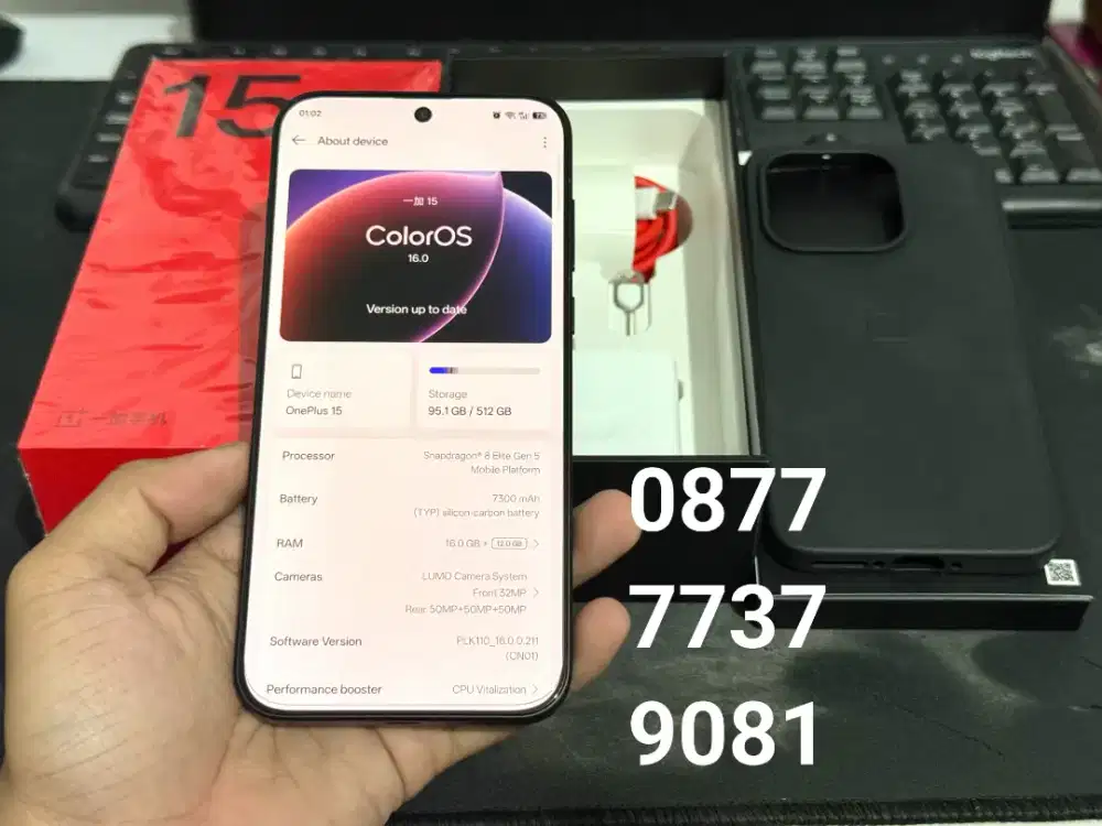 OnePlus 15 16/512 GB - IMEI Bea Cukai Pemakaian Singkat