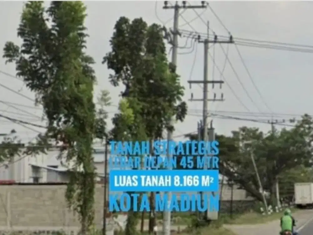 Tanah LD 45 mtr , depan Gerbang TOL MADIUN Bagus