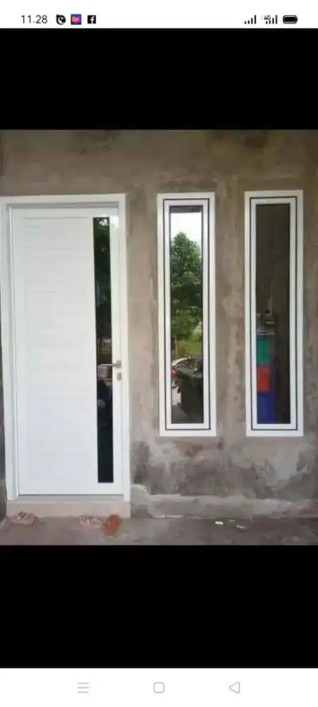 Jual kusen pintu satu dan pintu dua dari bahan aluminium dan kayu