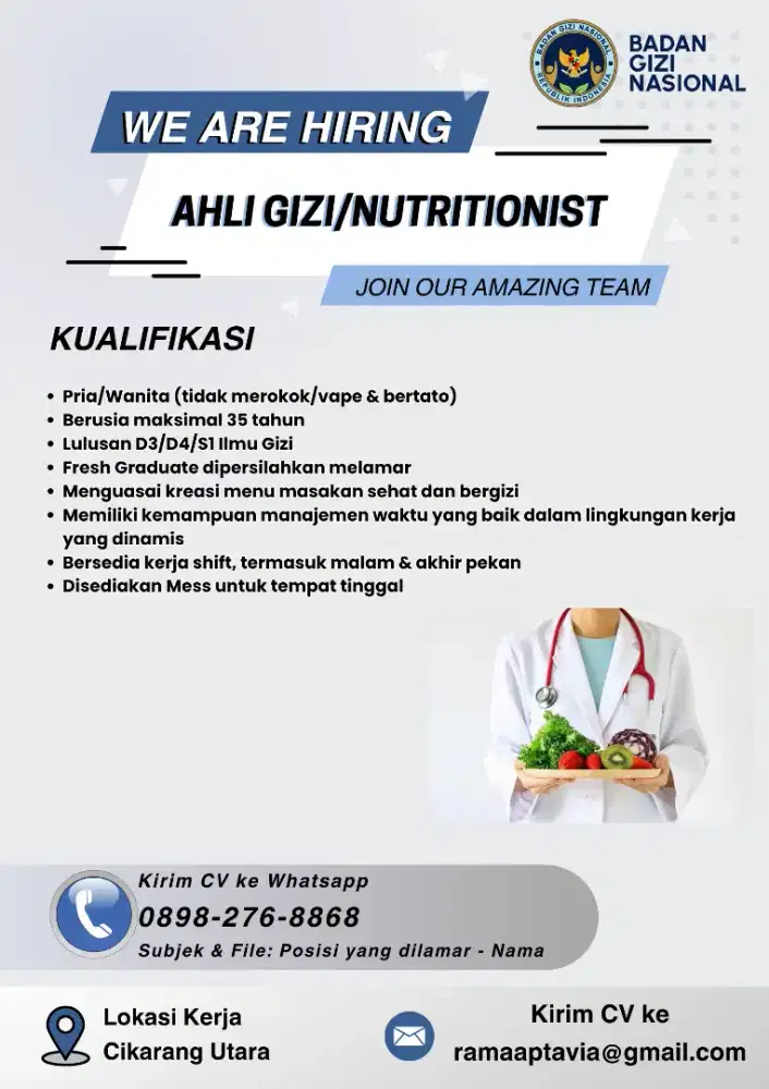 LOKER BEKASI - DIBUTUHKAN SEGERA