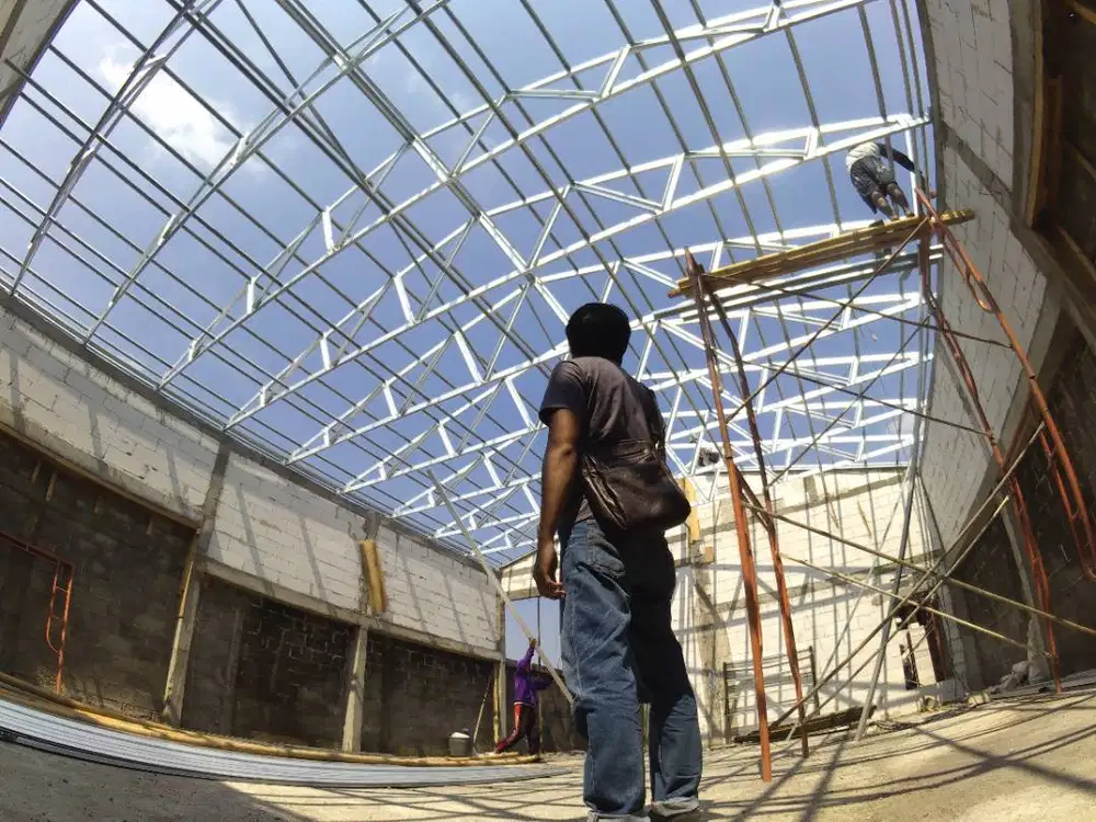 Pasang Baja Ringan Berkualitas BIMA TRUSS Psti Kuat Awet Bahan SNI