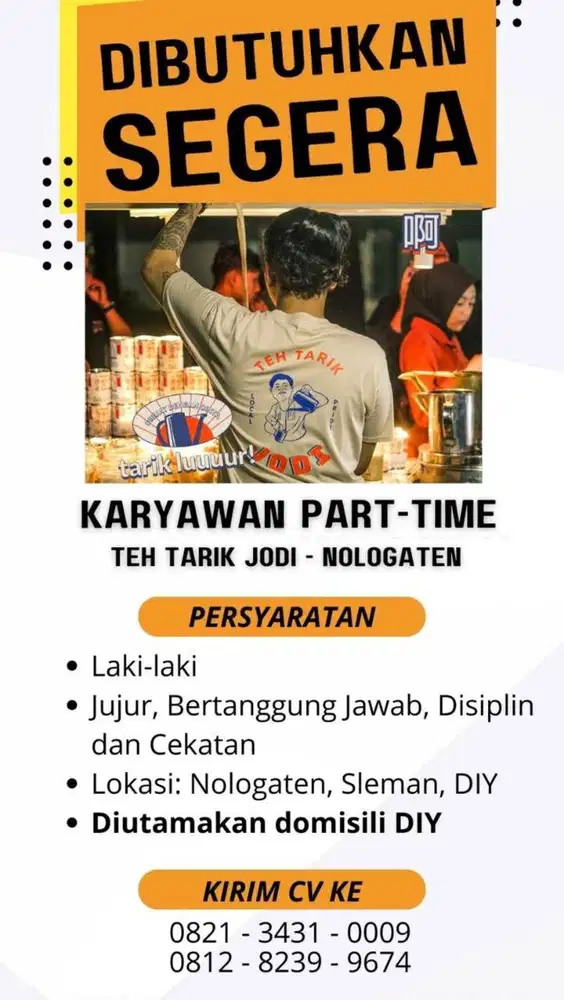 Part Time crew outlet minuman
