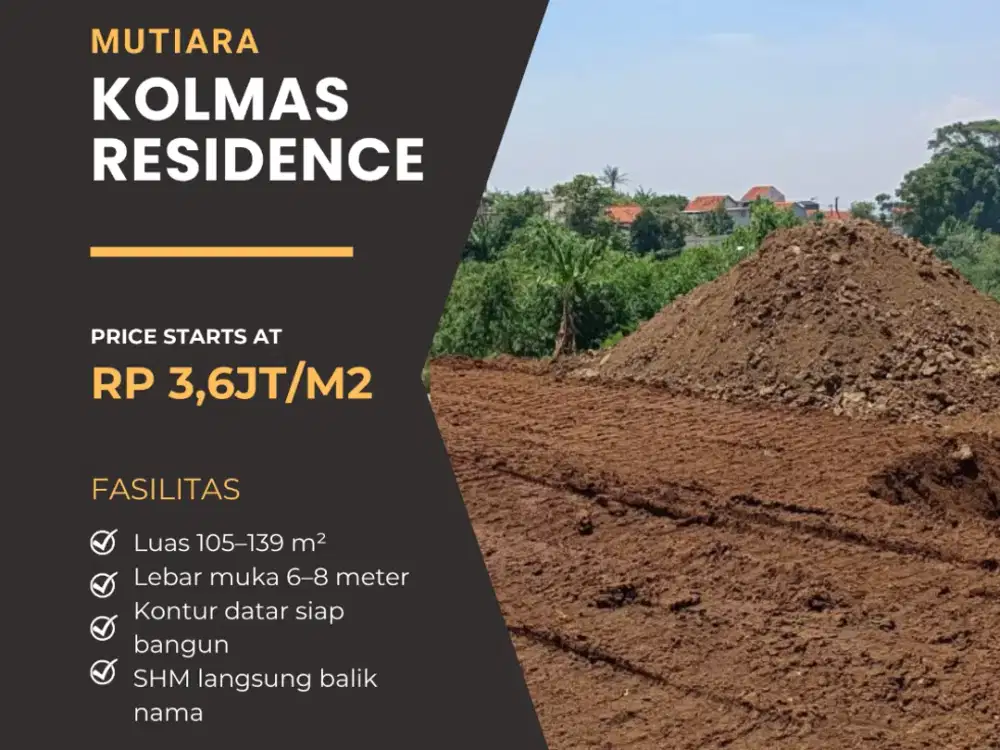 Tinggalkan Macet Kota! Ambil Kavling Kolmas: Investasi Jarak Dekat, Kualitas Udara Bintang Lima