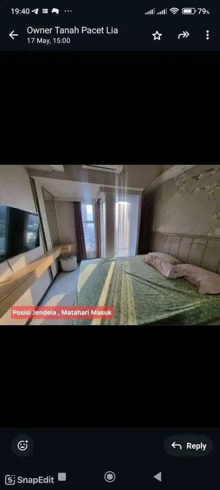 DIJUAL ATAU DISEWAKAN APARTEMEN STUDIO FULL FURNISH  AMOR  PAKUWON CIT