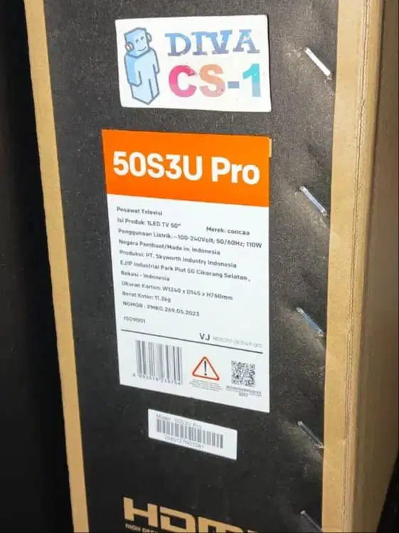 New SMART TV Digital Coocaa 50S3U Pro Layar 50Inch 4K UHD Youtube Wifi