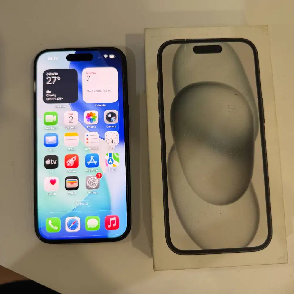 JUAL IPHONE 15/128 BLACK (SECOND) Ex IBOX