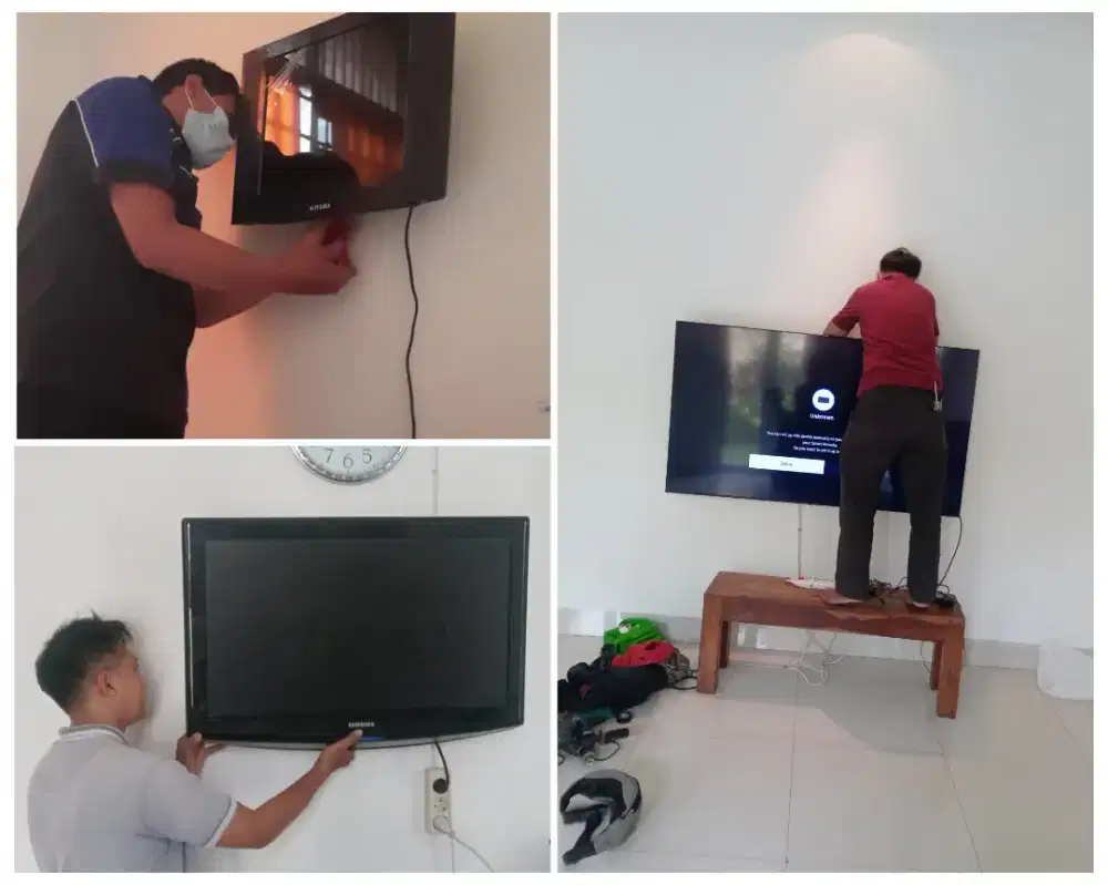 Braket +pasang /jasa pasang terima rapih breket bracket led tv