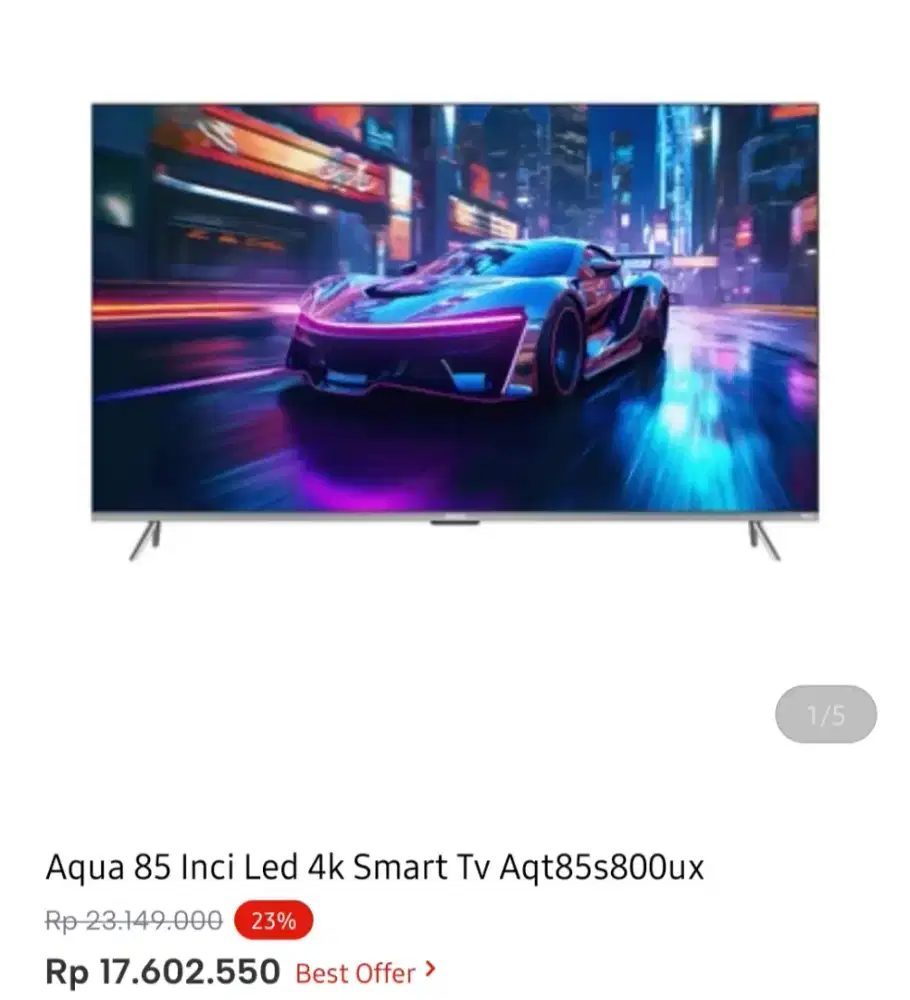 AQUA GOOGLE TV 4K 85 INCI