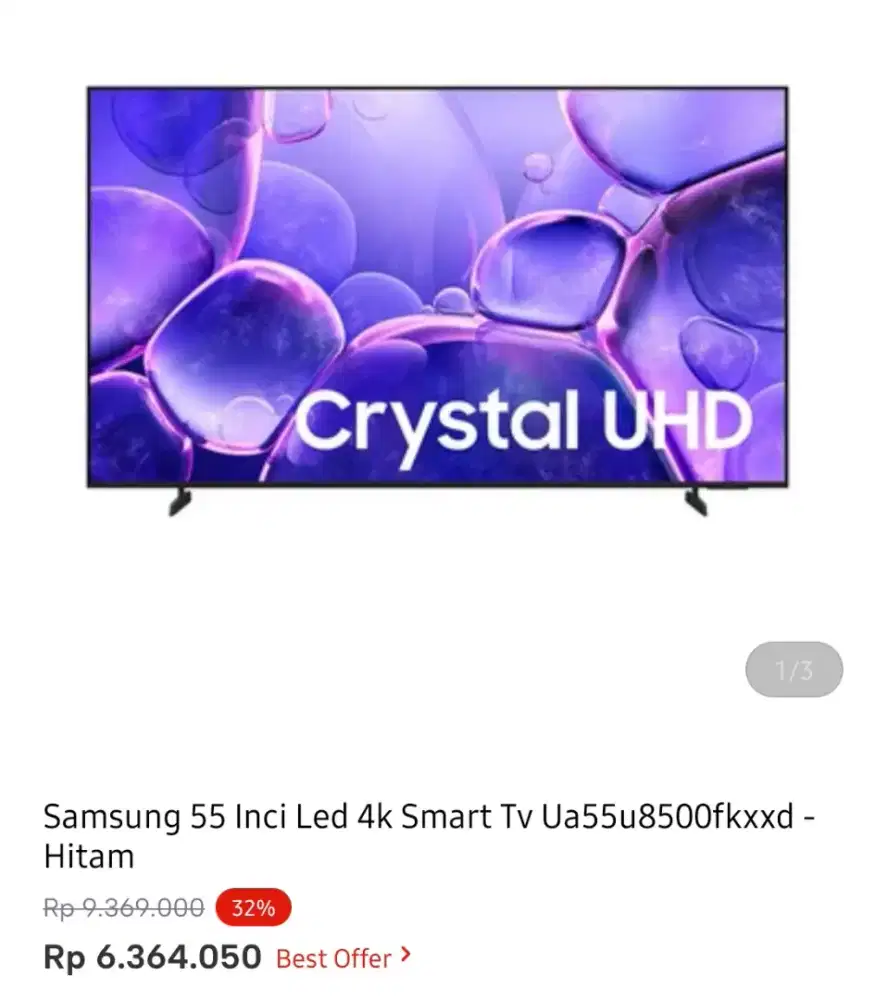 SAMSUNG SMART TV 4K 55 INCI