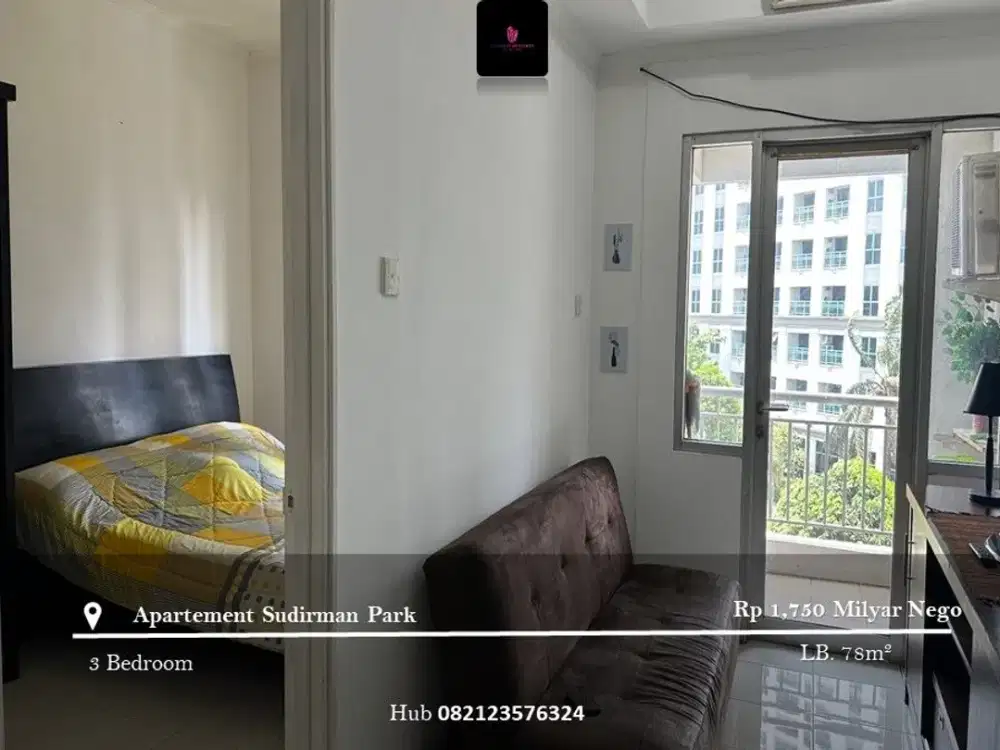 Dijual Apartement Sudirman Park High Floor 3BR Furnished