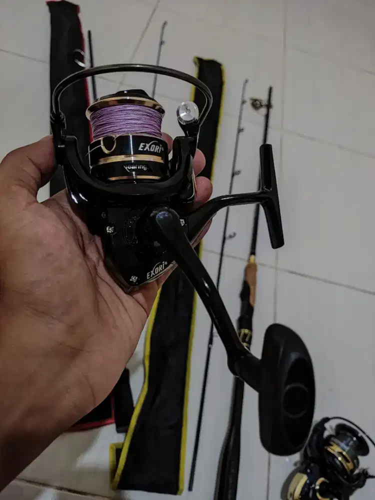 Reel Exori katrol pancing 1000 Besi Smooth+PE