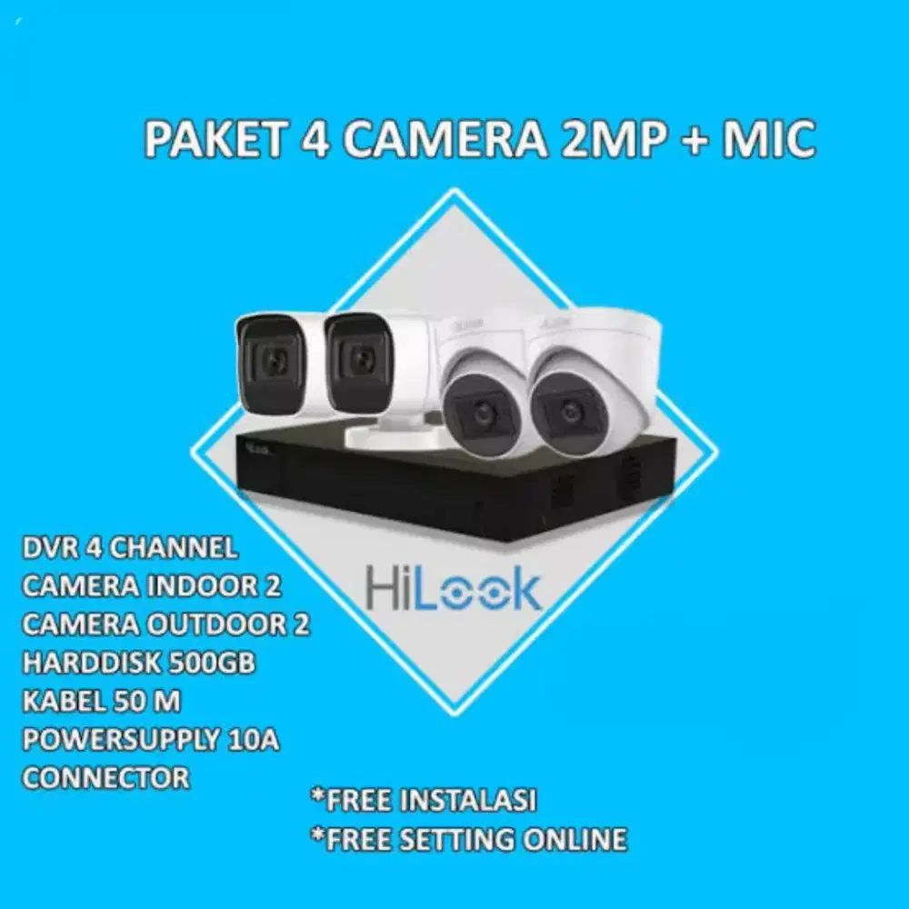 paket cctv hilook audio 2mp