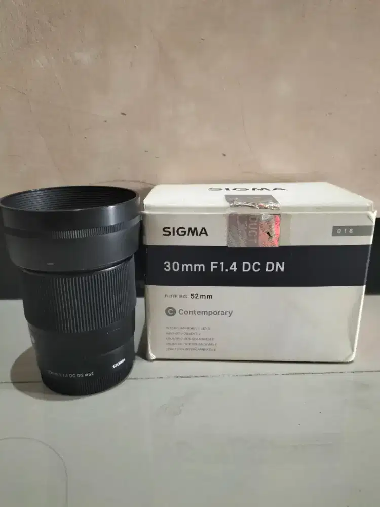 Lensa sigma 30mm f1.4 For Sony Fullshet Box Lengkap