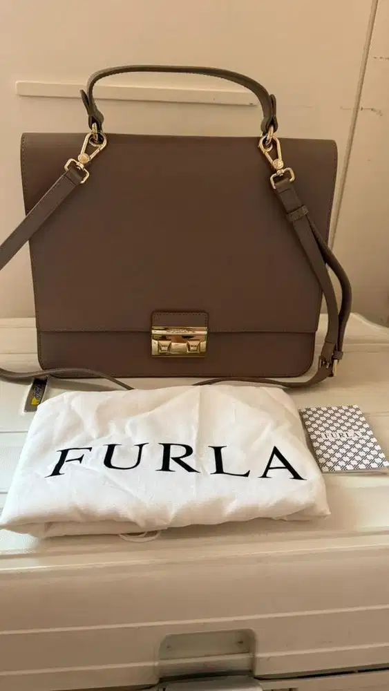Tas Furla Bella Metropolis leather shoulder bah