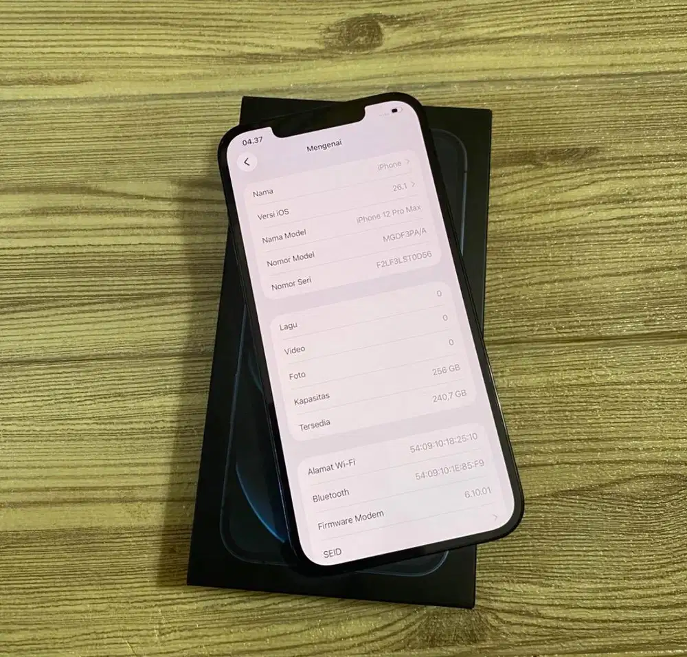 iPhone 12 Pro Max 256GB Pasific Blue Ex iBox Battery Health 85%