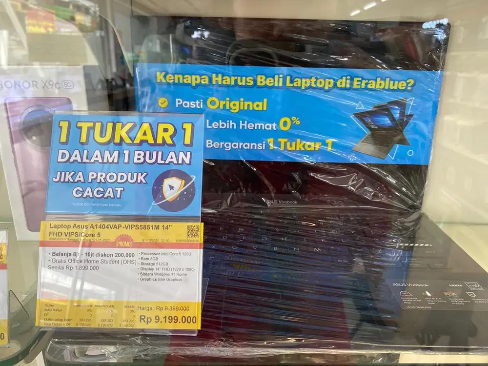 Bisa cicilam Laptop Asus i5 8 512 GB promo cicilan bunga ringan