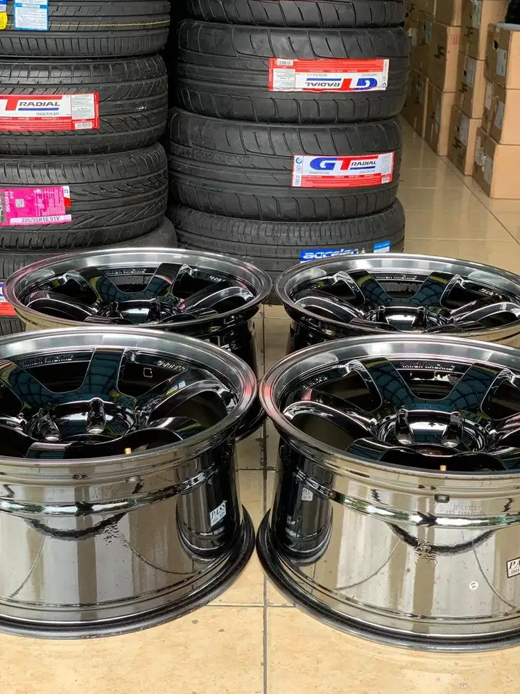 VELG TE37 BLACK CHROME R18x9 H6x139.7 LIKE NEW PAJERO,FORTUNER,HILUX