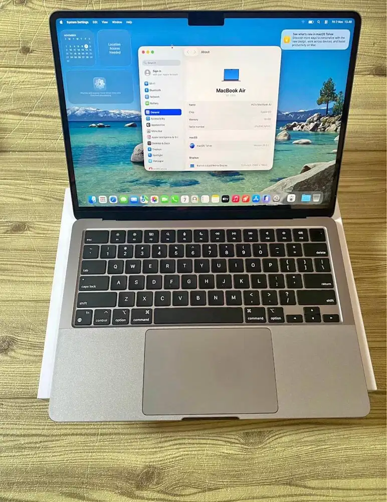 Macbook Air M2 RAM 16/256GB Garansi iBox Desember 2025 Mulus