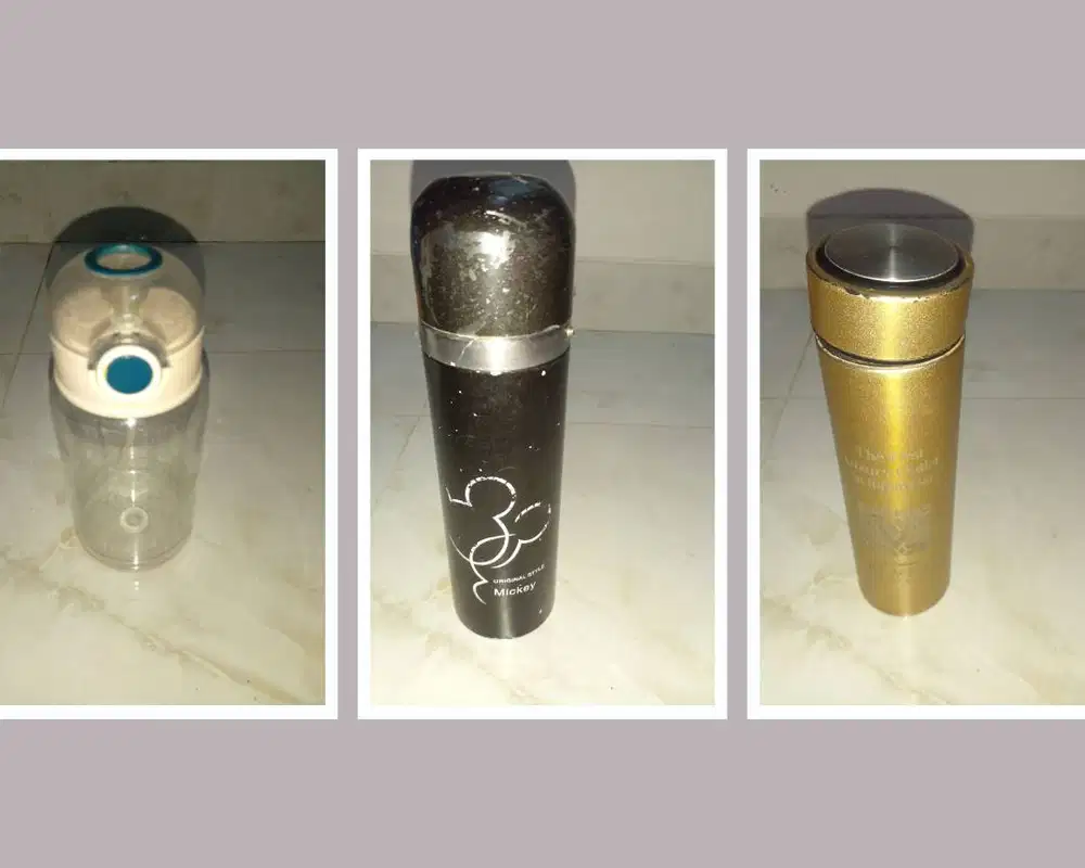 Bundling 2 pcs Termos Stainless + 1 pcs botol plastik