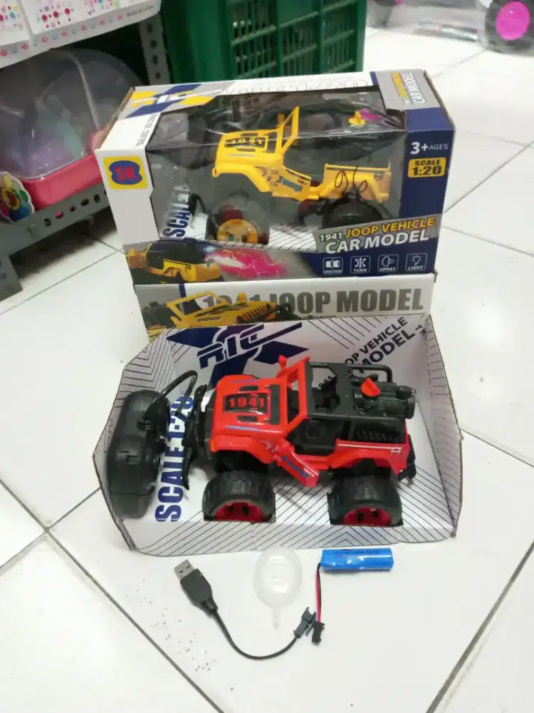 Mainan Anak Rc Jeep Cas asap