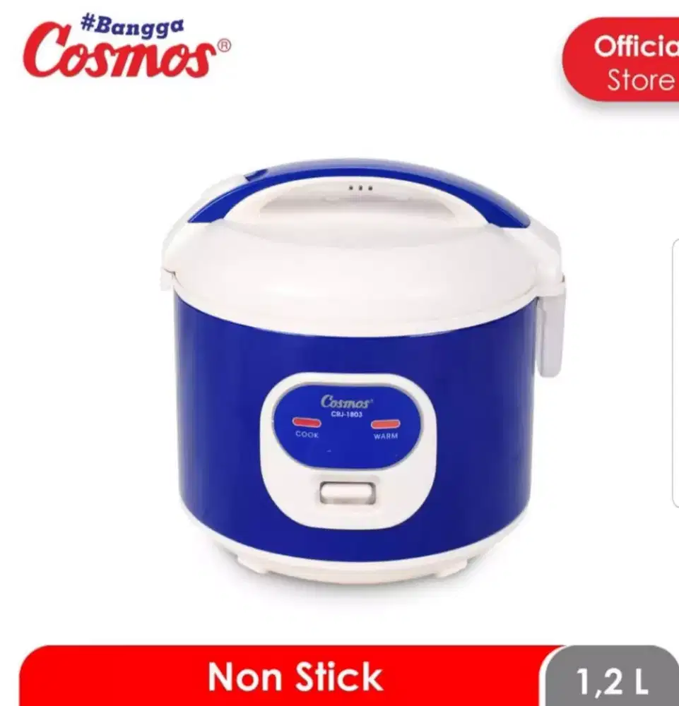 Rice Cooker Cosmos CRJ-1803 1.2 L Biru Putih