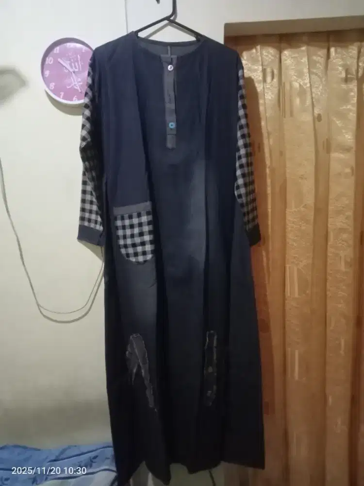 Gamis jeans jumbo kondisi baru