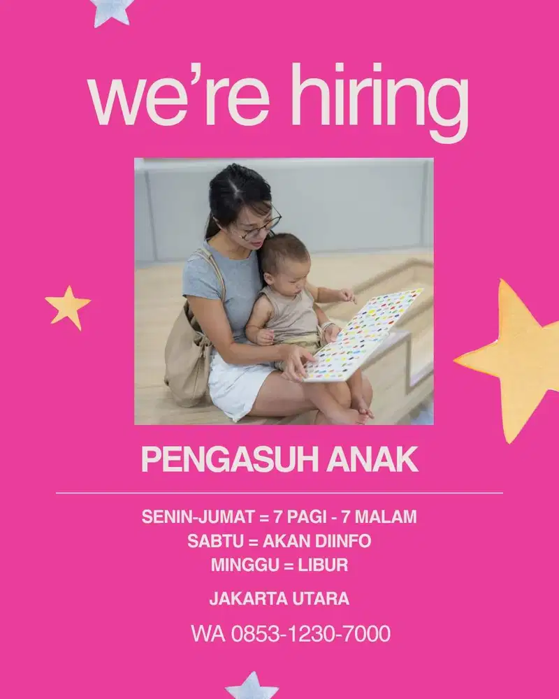 DICARI PENGASUH ANAK PULANG PERGI AREA JAKARTA UTARA