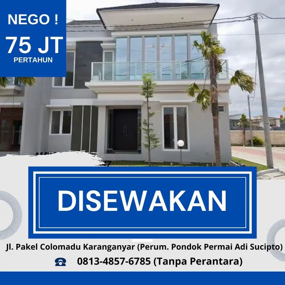 Disewakan Rumah 2lantai Strategis Tengah Kota