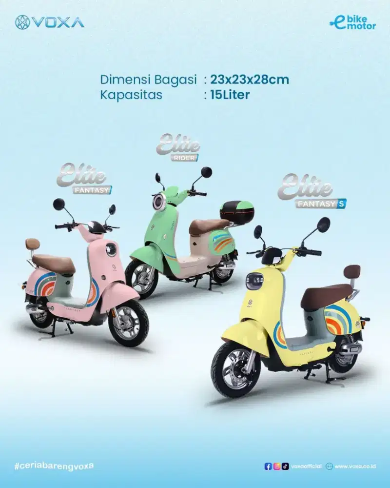 Voxa Elite Fantasy Sepeda Listrik (Cash dan Kredit)