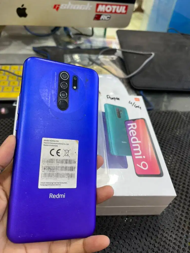 HP XIOMI REDMI 9 RAM 4/64 KOMPLIT AMAN SEMUA MASH BAWAAN PABRIK